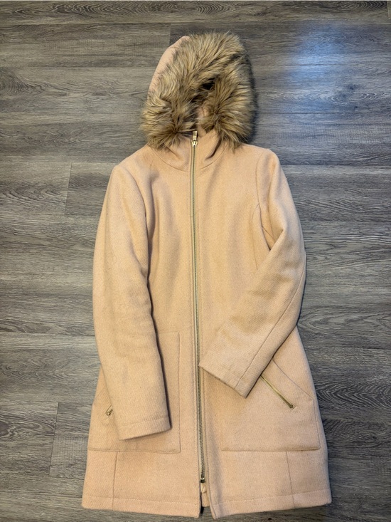 Dynamite Jackets & Blazers - Dynamite Hooded Dress Jacket with Faux Fur Trim